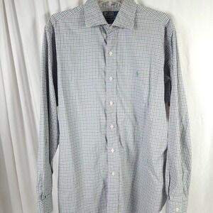 Polo Ralph Lauren Regent Plaid Dress Shirt‎ Mens Large Classic Fit